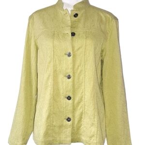 Chico's  Additions Blazer Size 1 Medium Leaf Green NWT